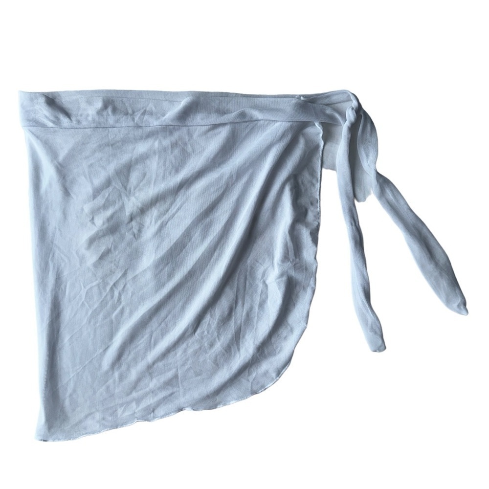 WHITE SHEER BEACH COVERUP SKIRT O/S